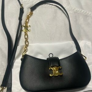 Black and Gold Designer inspired Women's Bag